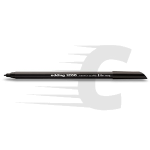 Marcador Edding 1200 ponta fina preto